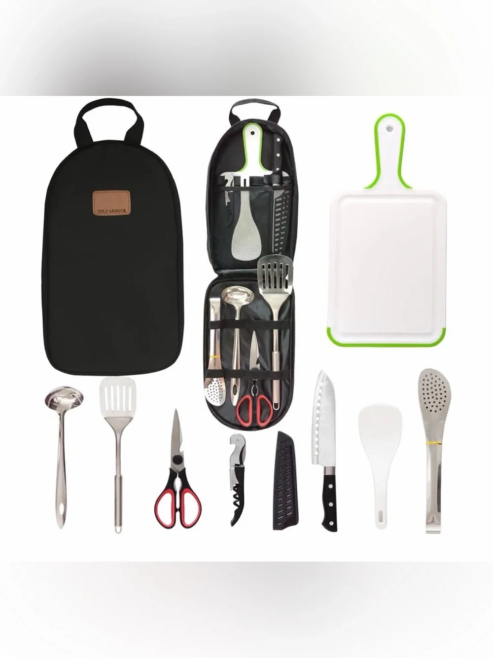 Camp Kitchen Utensil Organizer Travel Set Portable BBQ Camping Cookware